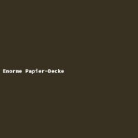 Enorme Papier-Decke